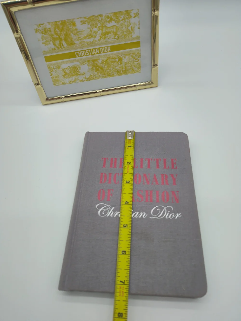 CHRISTIAN DIOR Home Décor Set Fashion Book Gold Bamboo Frame Paris Luxury